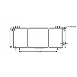  Radiateur GRAND CHEROKEE II. 2.5 TD M/A. +/- AC. 