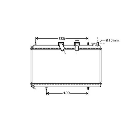 Radiateur refroidissement du moteur Peugeot 407 04-08 Citroen C5 04-08