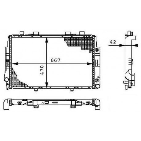 Radiateur refroidissement du moteur Citroen Xsara Lim/Break 97-00