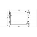Radiateur refroidissement du moteur Fiat Linea apres 2007