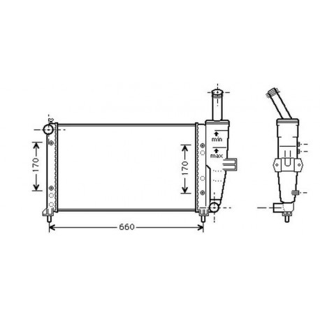 Radiateur refroidissement du moteur Fiat Punto 99-03