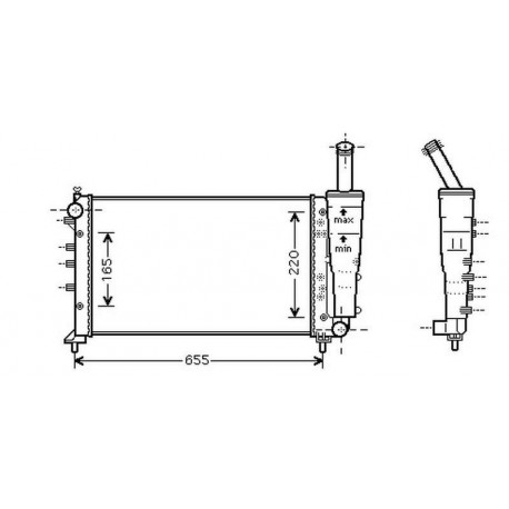Radiateur refroidissement du moteur Fiat Idea apres 2004 Fiat Idea apres 2004