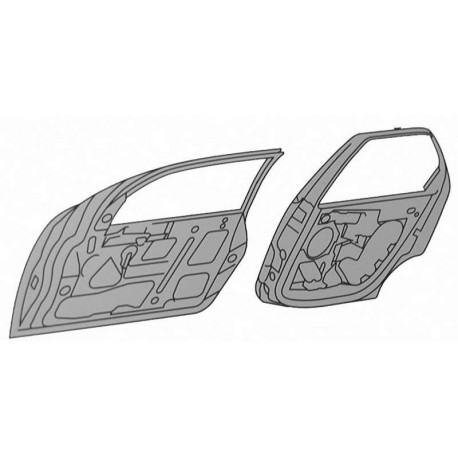 Porte Carrosserie arrière à  gauche (Côté conducteur) Ford Fiesta 05-08 Ford Fiesta 05-08