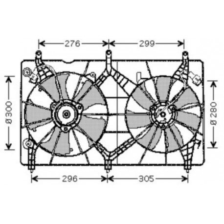 Ventilateur refroidissement du moteur Honda Accord 03-05 Berline / Break