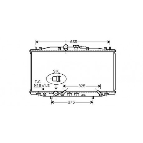 Radiateur refroidissement du moteur Honda Accord 05-08 Berline / Break