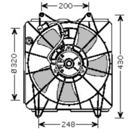  motoVentilateur HONDA CIVIC. 1.4.1.6.1.8i-16V.M/A.+/-AC 