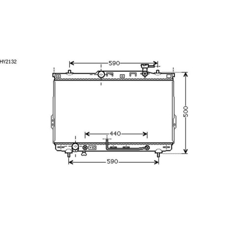 Radiateur refroidissement du moteur Hyundai Santa Fe 00-06