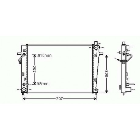 Radiateur refroidissement du moteur Kia Sportage 04-08