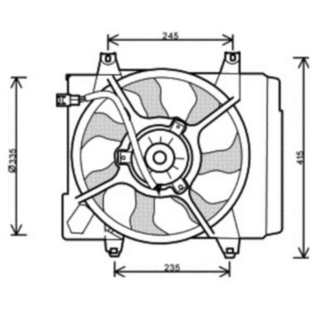 Ventilateur refroidissement du moteur Kia Picanto 04-07