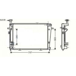 Radiateur refroidissement du moteur Hyundai Tucson 04-10 Kia Sportage 04-08
