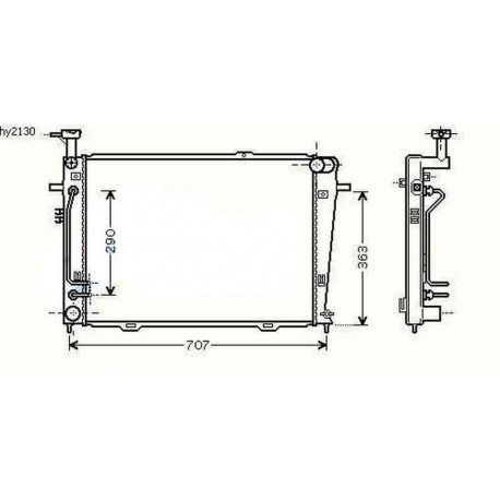 Radiateur refroidissement du moteur Hyundai Tucson 04-10 Kia Sportage 04-08