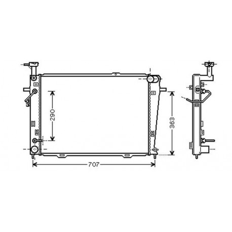 Radiateur refroidissement du moteur Kia Sportage 04-08 Kia Sportage 04-08