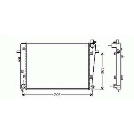 Radiateur refroidissement du moteur Hyundai Tucson 04-10 Kia Sportage 04-08