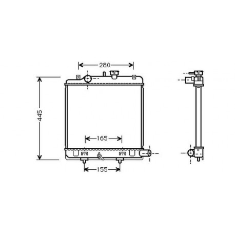 Radiateur refroidissement du moteur Mazda Demio 98-00