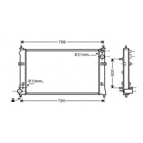  Radiateur Eau MAZDA MPV. AUTOM. +/-AC 