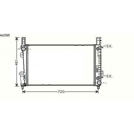 Radiateur refroidissement du moteur Mercedes Classe A W169 04-08 Mercedes Classe A W169 apres 2008 Mercedes Classe B W245 05-08 