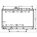 Radiateur refroidissement du moteur Mitsubishi Colt 04-08 (3 / 5 portes)