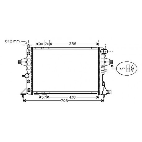 Radiateur refroidissement du moteur Opel Astra G 97-04