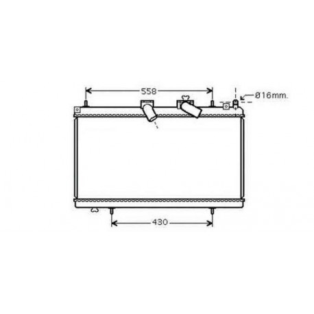 Radiateur refroidissement du moteur Citroen C4 08-10 Citroen C5 08- Peugeot 407 04-08