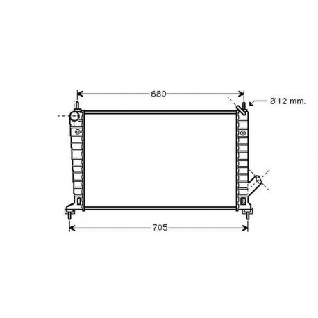 Radiateur refroidissement du moteur Saab 9-5 apres 1997