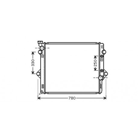 Radiateur eau LANDCRUISER GRJ02-07 650x590