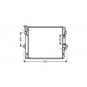 Radiateur eau LANDCRUISER GRJ02-07 650x590