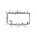 Radiateur TOYOTA RAV 401-05 375x738x25