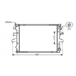 Radiateur Volkswagen VW T503- 710x463x32