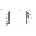 condenseur clim. TIGUAN07- 540x450x16
