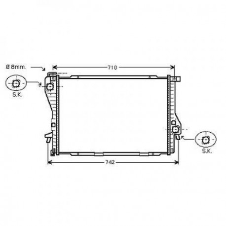 Radiateur refroidissement du moteur BMW E38 98-01 (Serie 7) BMW E38 98-01 (Serie 7)