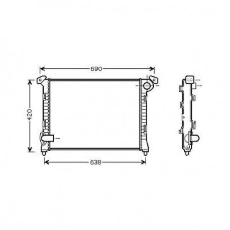 Radiateur refroidissement du moteur BMW Mini 01-06