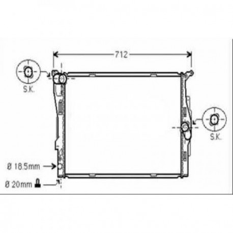 Radiateur refroidissement du moteur BMW E81/87 04-07 (Serie 1)