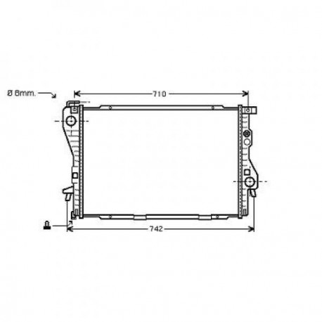 Radiateur refroidissement du moteur BMW E38 94-98 (Serie 7)
