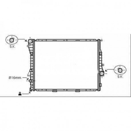 Radiateur refroidissement du moteur BMW X5 (E53) 03-07