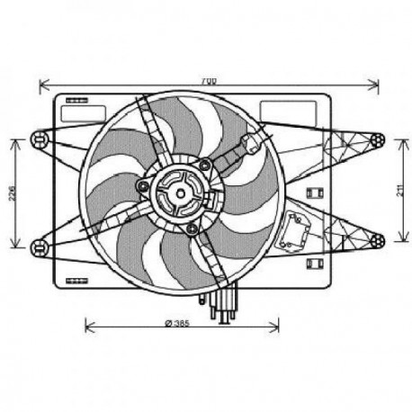 Ventilateur refroidissement du moteur Fiat Doblo 01-05
