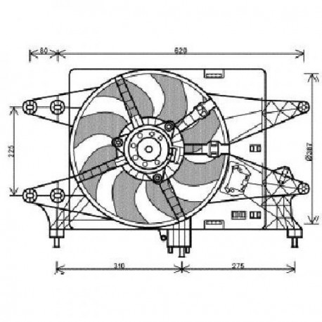 Ventilateur refroidissement du moteur Fiat Doblo 01-05 Fiat Doblo 05-10