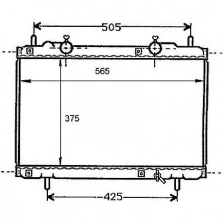 Radiateur refroidissement du moteur Fiat Bravo 95-01