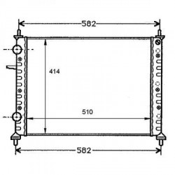 Radiateur refroidissement du moteur Fiat Brava 95-01 Fiat Bravo 95-01 Fiat Marea apres 1996