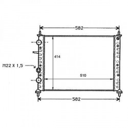 Radiateur refroidissement du moteur Fiat Marea apres 1996