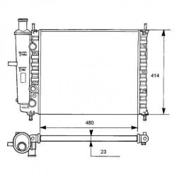 Radiateur refroidissement du moteur Fiat Marea apres 1996 Fiat Marea apres 1996 Fiat Marea apres 1996
