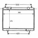 Radiateur refroidissement du moteur Fiat Marea apres 1996