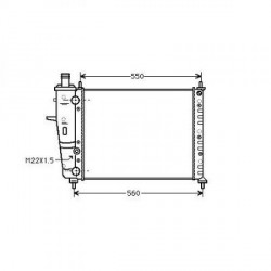 Radiateur refroidissement du moteur Fiat Brava 95-01 Fiat Bravo 95-01