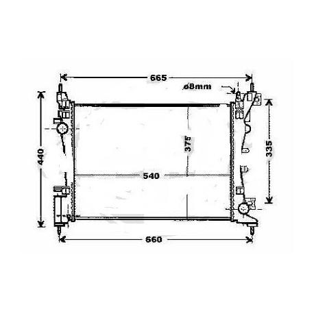 Radiateur refroidissement du moteur Citroen Nemo 08- Citroen Nemo 08-