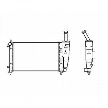 Radiateur refroidissement du moteur Fiat Idea apres 2004 Fiat Idea apres 2004 Fiat Idea apres 2004