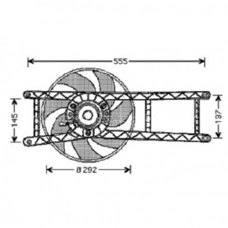 Ventilateur refroidissement du moteur Fiat Panda apres 2003