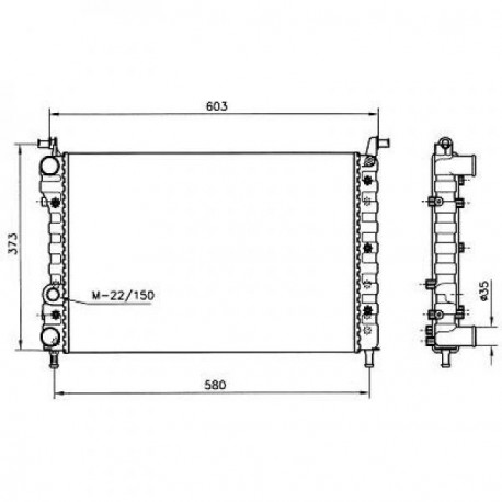 Radiateur refroidissement du moteur Fiat Palio Weekend 98-02
