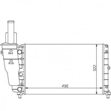 Radiateur refroidissement du moteur Fiat Punto 93-99