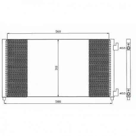 Condenseur climatisation Fiat Punto apres 2003