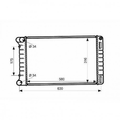 Radiateur refroidissement du moteur Fiat Punto apres 2003
