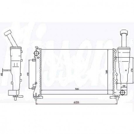Radiateur refroidissement du moteur Fiat Punto apres 2003